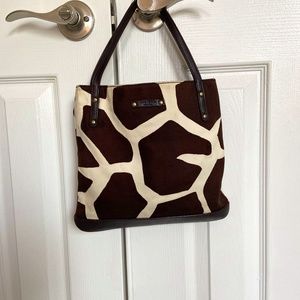 Kate Spade Brown and Cream Cow Print Shoulder Bag